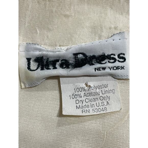 VTG Ultra Dress New York Lace Jacket Pearl Buttons Womens Small Medium USA Ivory - Picture 2 of 11